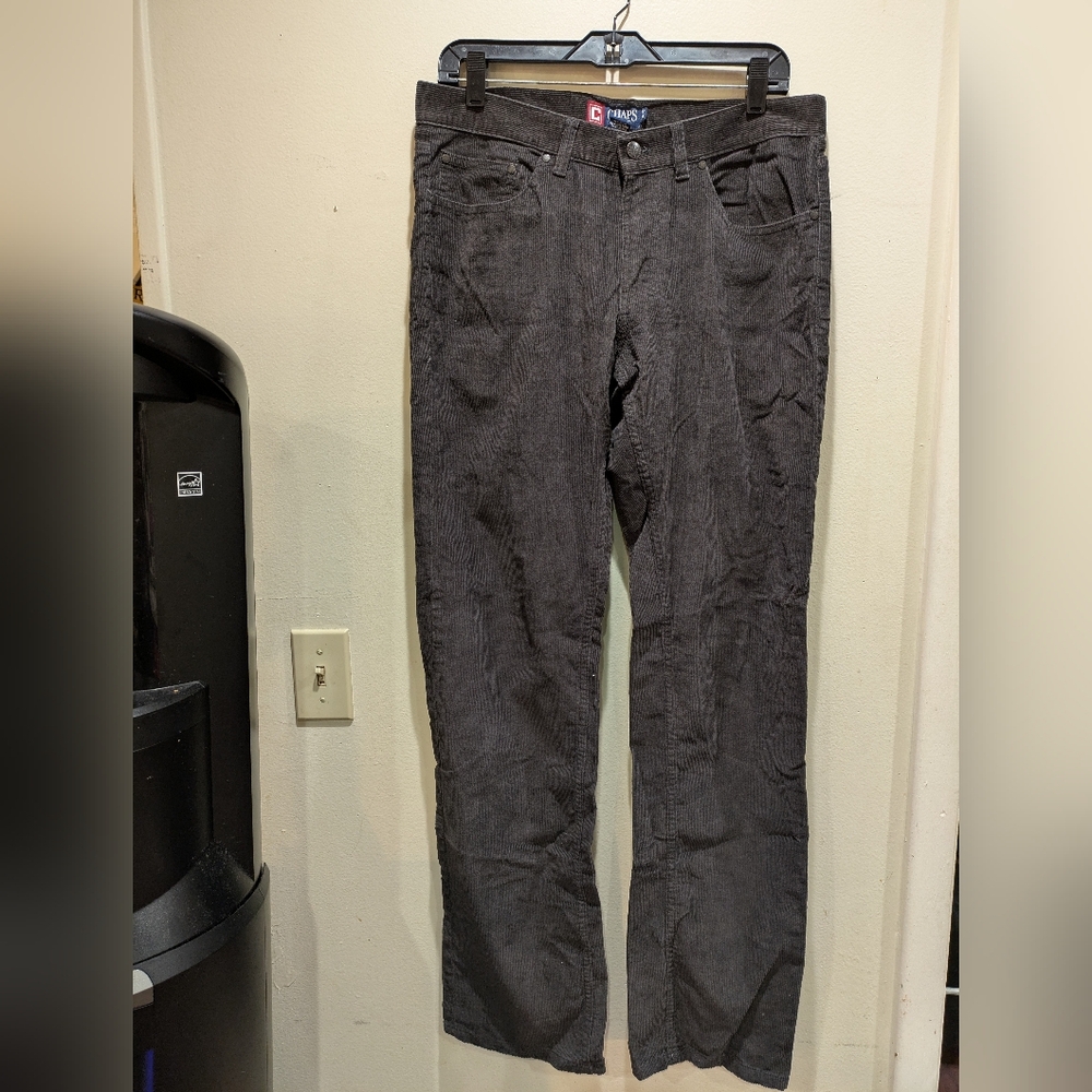 Chaps Men's Corduroy Pants - Dark Gray
